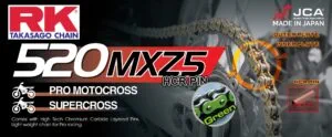 RK MM520MXZ5 Offroad Pro Kedja Grön +CL (clip kedjelås) EJ O-ring