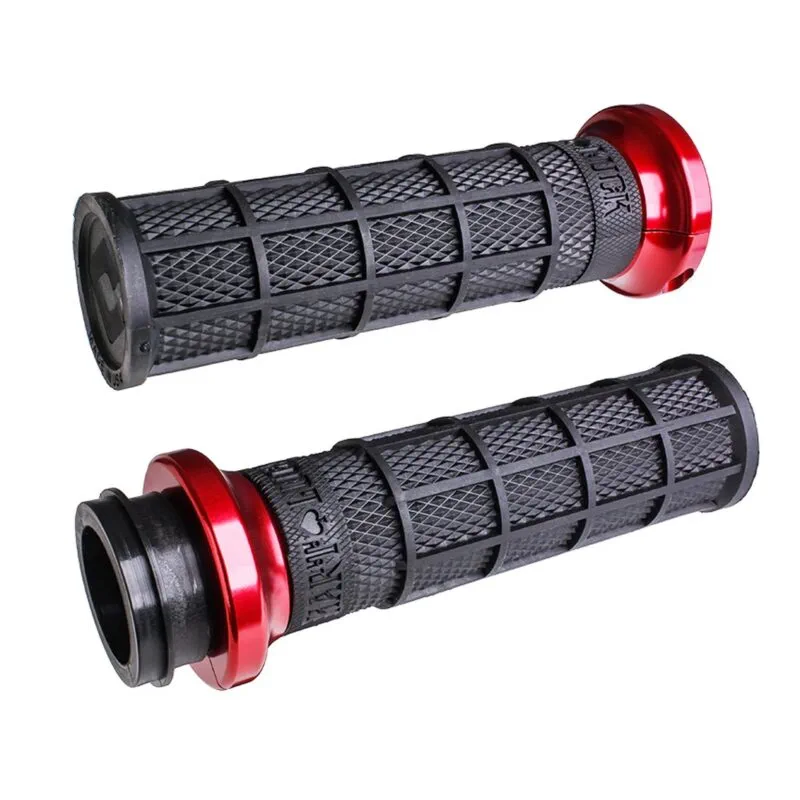 V31HCW-BB-R ODI Street V-TWIN Lock-On HART-LUCK Full-Waffle BLACK/Black/red - Handtag