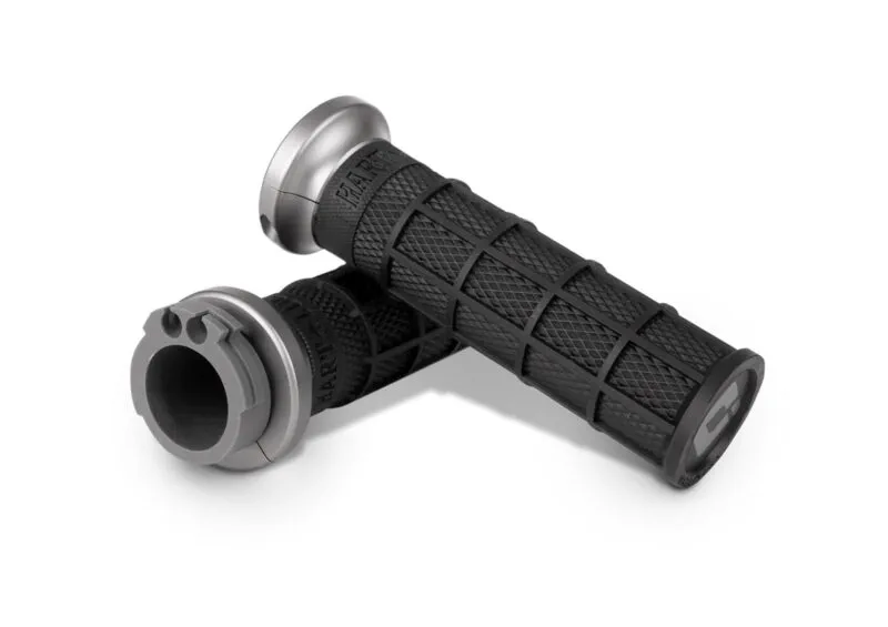 V31HCW-BH-H ODI Street V-TWIN Lock-On HART-LUCK Full-Waffle BLACK/Gunmetal/grey - Handtag