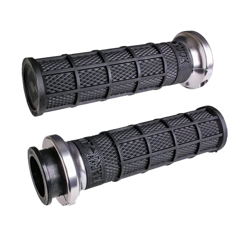 V31ITW-BB-S ODI Street V-TWIN Lock-On HART-LUCK Full-Waffle BLACK/Black/silver - Handtag