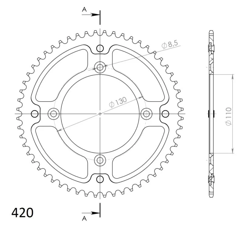 a49186904aa6a54d0cfcb37eee4da3c82958bc20_272_209_RST_56_9 Supersprox Stealth Bakdrev HO CR80/85CRF150 Guld 56