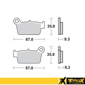 ProX Bromsbelägg bak KX250F/450F '04-23 + RM-Z250/450 '04-23