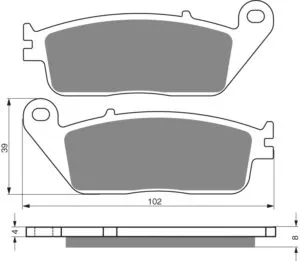 GOLDFREN Bromsbelägg 022 Ceramic carbon AD