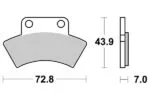 Sbs Bromsklossats Sintered Atv - Bromsbelägg