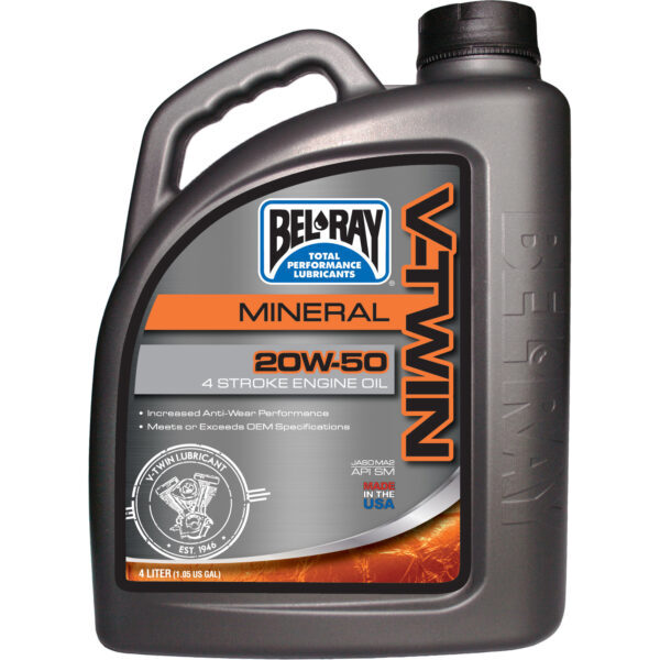 Bel-Ray V-Twin Mineral 20W-50 4L