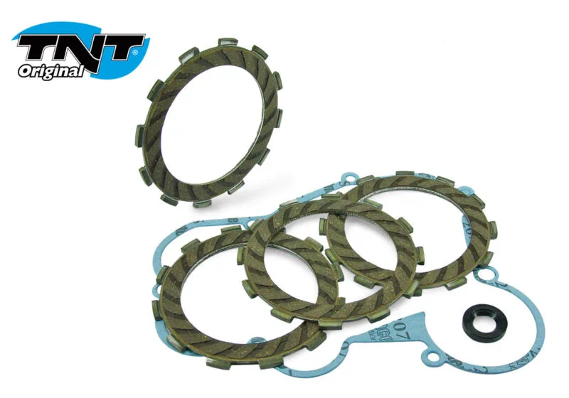 bf622dfa310069b78c8b866a2ad000b9e0494896_304_0573 TNT Kopplingslamell sats & Packningar Derbi Senda -05 - Kopplingsskivor & fjädrar