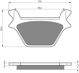 GOLDFREN Bromsbelägg 056 Ceramic carbon AD