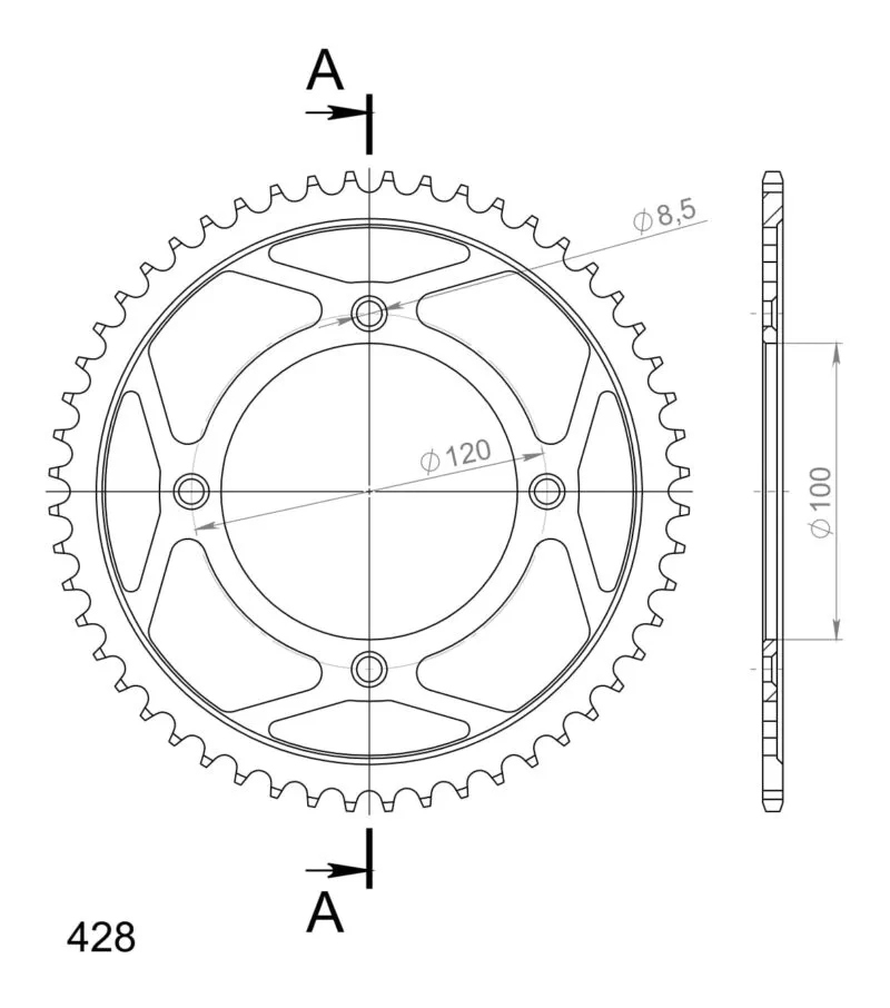 c0402b631eed4dc250ffad60bfd8a5bdbf536c88_27_2_998_52 Supersprox Stål Bakdrev SU RM80/85 / YA YZ80/85 Svart 52