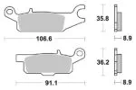 Sbs Bromsklossats Sintered Offroad - Bromsbelägg