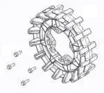 Camso Sprocket 16 teeth 4S 4 bolt 3/8-16 x 1 1/4 - Reservdelar