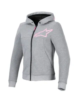 Alpinestars Hoodie Dam Chrome v2 Grå/Rosa