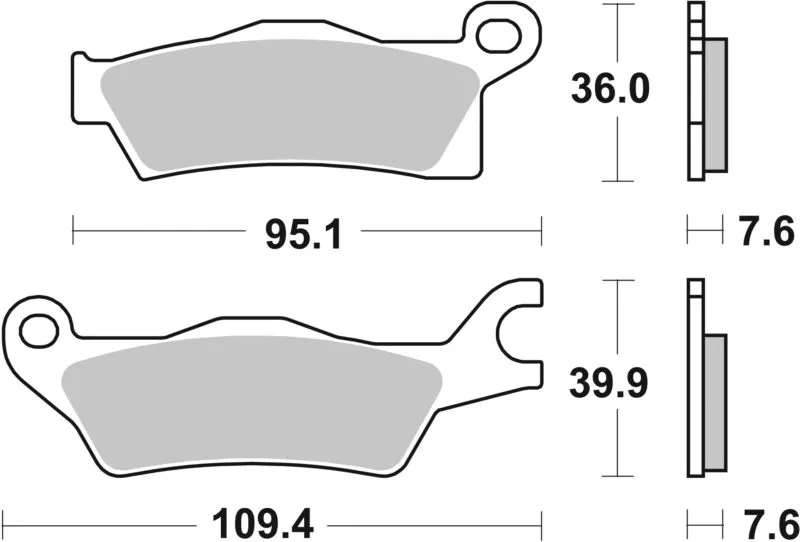 Sbs Bromsklossats Sintered Offroad - Bromsbelägg