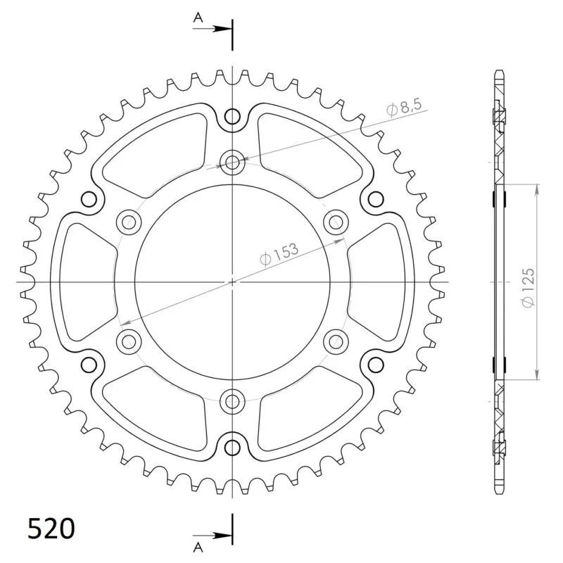 cd26407e2c89ee2457be1c27bb2d09d41f833637_272_210_RST_52_9 Supersprox Stealth Bakdrev HO CR/CRF 87- Guld 52