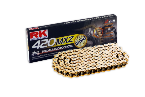 RK GB420MXZ Offroad kedja Guld + clips kedjelås