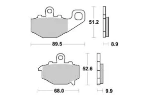Sbs Bromsklossats Sintered bak