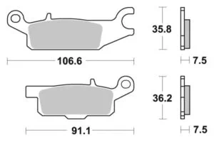 Sbs Bromsklossats Sintered Offroad