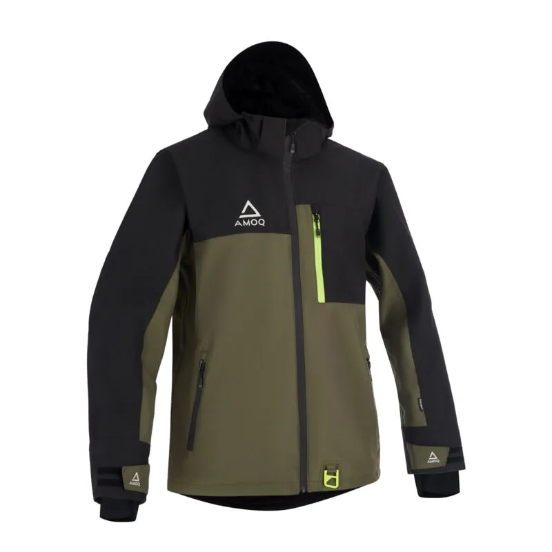 Produck/Product photography studio AMOQ Dynamic Jacka Fodrad Svart/Militärgrön/Hivis