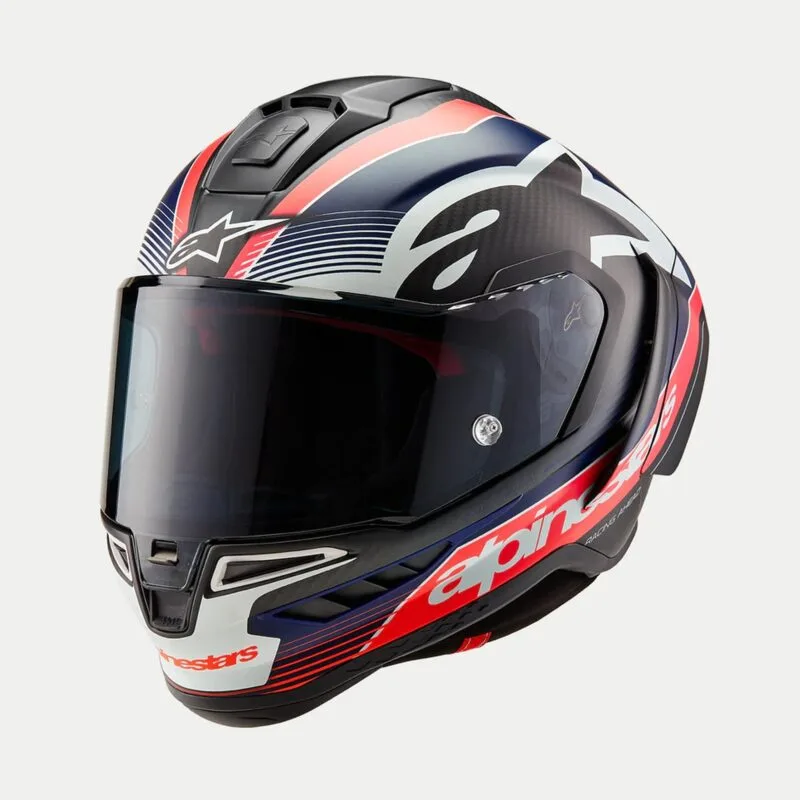 Alpinestars Hjälm Supertech R10 Team Svart/Carb/Blå/Vit