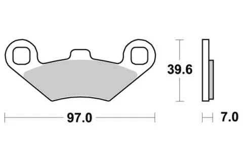 Sbs Bromsklossats Sintered Atv