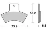 Sbs Bromsklossats Sintered Atv - Bromsbelägg
