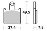 Sbs Bromsklossats Sintered - Bromsbelägg