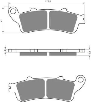 GOLDFREN Bromsbelägg 135 Ceramic carbon AD