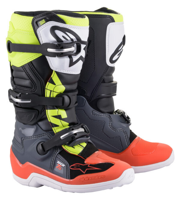Alpinestars Stövel Tech 7s junior Gr/Röd/Gul Fluo