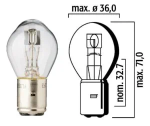 Flösser Glödlampa 12V 45/40W BA20d