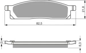 GOLDFREN Bromsbelägg 034 Ceramic Carbon AD