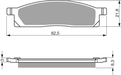 GOLDFREN Bromsbelägg 034 Ceramic Carbon AD