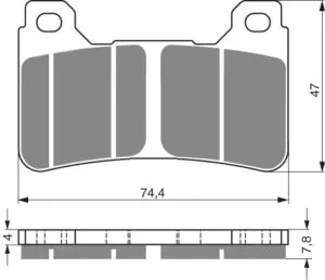 GOLDFREN Bromsbelägg 214 Ceramic carbon AD