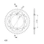 Supersprox Stealth Bakdrev SU RM80/85 YA YZ80/85 Guld 47