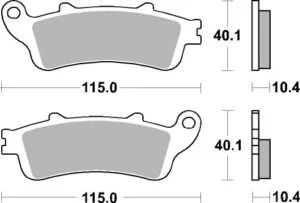 Sbs Bromsklossats Sintered bak