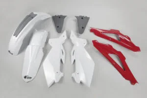 UFO Plastkit 5-delar Röd/vit HVA TC125/250 05-07