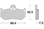 Sbs Bromsklossats Sintered bak