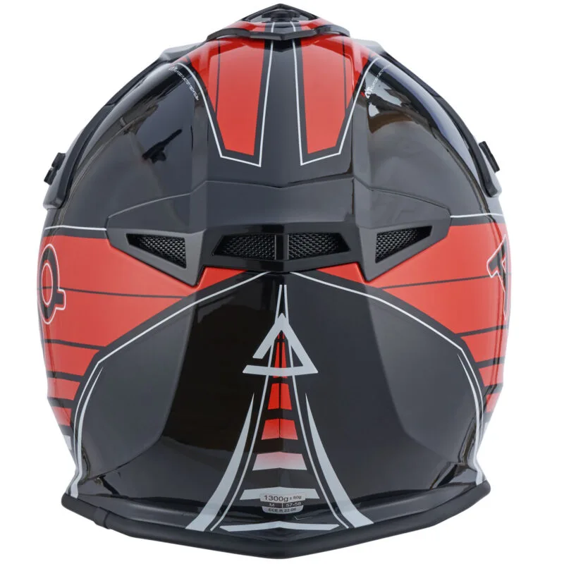 AMOQ Meteor V2 Helmet Axis Svart/Röd glansig