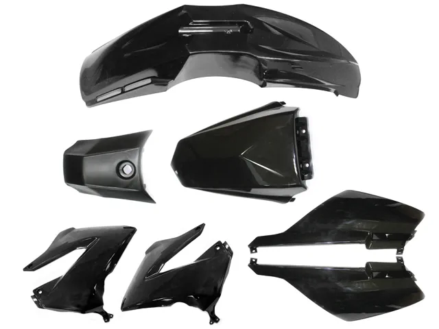 f033378f4e9484c94195d92a29c76d7f5af33f28_306_4950_0 Tec-X Plast-kit / Kåpkit Svart Derbi Senda R X-Treme 03-10 SM X-Treme 02-10 - Dekaler & grafik