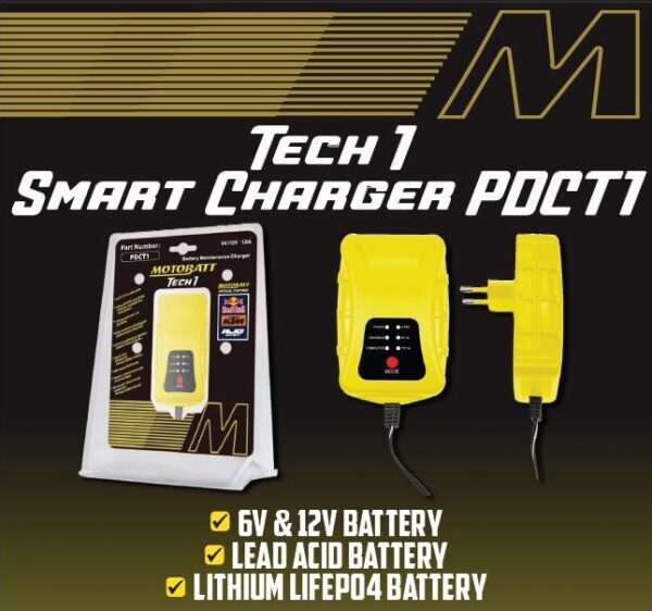 Motobatt Batteriladdare Tech1 6/12V 1Amp