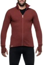 Woolpower Full zip 400 Merino Mid layer Jacka roströd