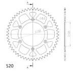 Supersprox Bakdrev Aluminium RAL-210:48 Svart