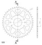 Supersprox Alu Bakdrev KTM Duke 125 14-18 Oranssi
