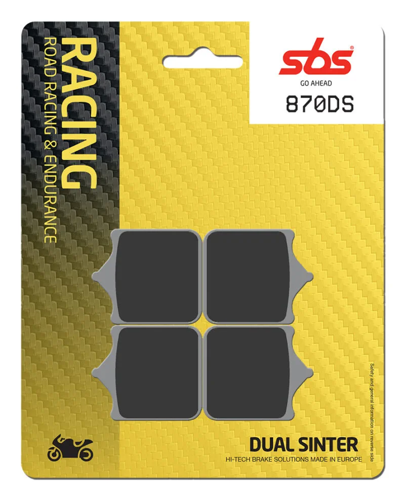Sbs Bromsklossats Dual Sinter 1SET = 4PCS - Bromsbelägg