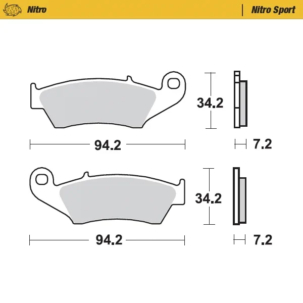 f70000ff78dac10811202a95bc0812ed1f78c5ac_235_093422 Moto-Master Nitro Racing Bromsklossats Honda: CR 125-250-500 CRF 450 XR 400-60 - Bromsbelägg