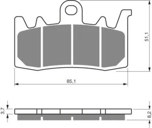 GOLDFREN Bromsbelägg 328 Ceramic Carbon S3