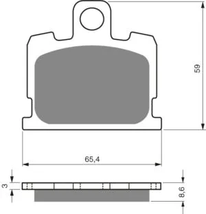 GOLDFREN Bromsbelägg 151 Ceramic carbon AD