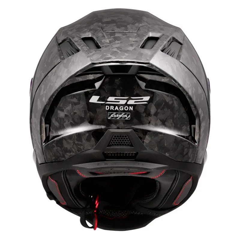 LS2 FF807 Dragon Carbon Forged Svart 6K Kolfiber