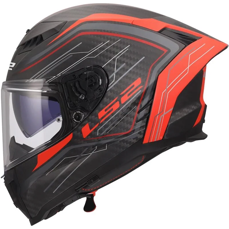 hjalm-ls2-ff807-dragon-carbon-subic-rod LS2 FF807 Dragon Carbon Subic Röd