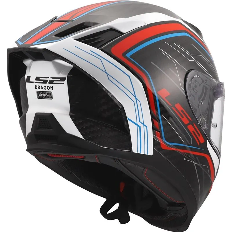 LS2 FF807 Dragon Carbon Subic Vit/Blå/Röd