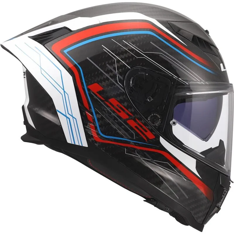 LS2 FF807 Dragon Carbon Subic Vit/Blå/Röd