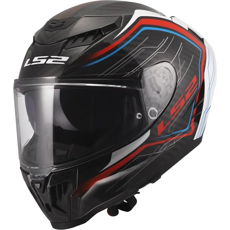 hjalm-ls2-ff807-dragon-carbon-subic-vitblarod LS2 FF807 Dragon Carbon Subic Vit/Blå/Röd